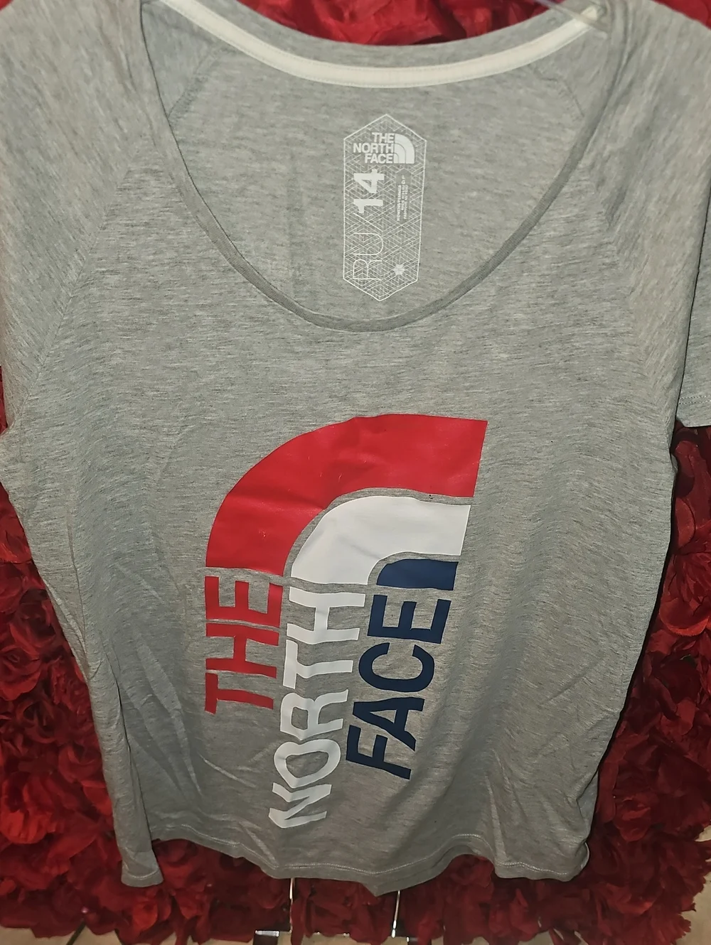 Northface Women's Scoop Neck Tshirt With Logo Size Large (14) - Picture 1 of 6